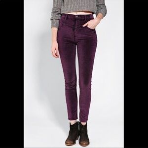 Urban Outfitters Ecote high waist velour jeans
